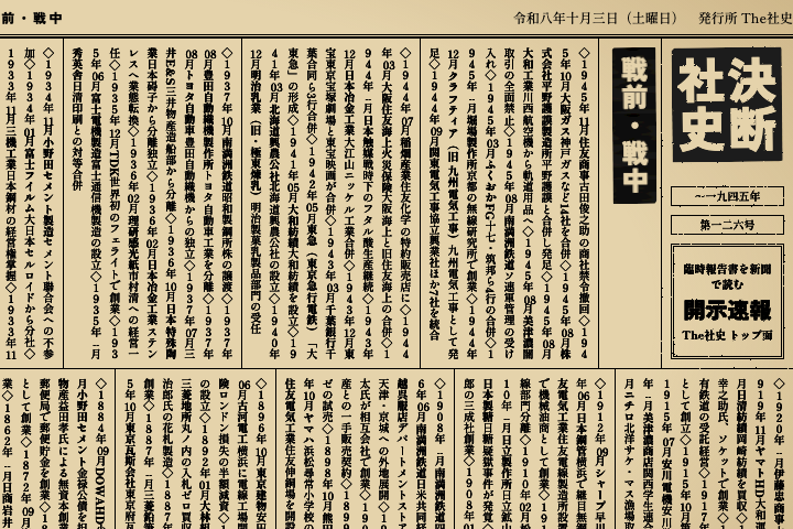決断社史 戦前・戦中の紙面